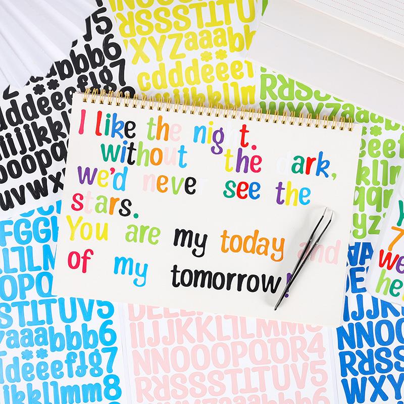 A4 English Letter Sticker Case Number Mobile Phone Case Back