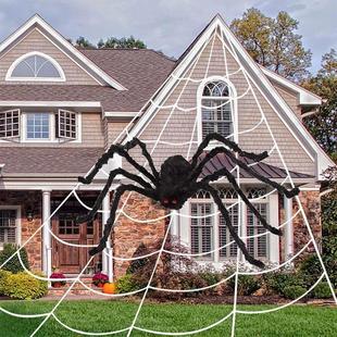 Black Web Fake Outdoor Supplies Halloween Decoration Spider