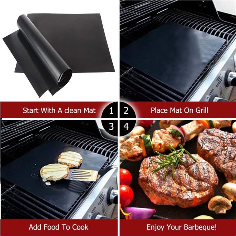 40*33cm Non-stick BBQ Grill Mat Barbecue outdoor Baking Pad
