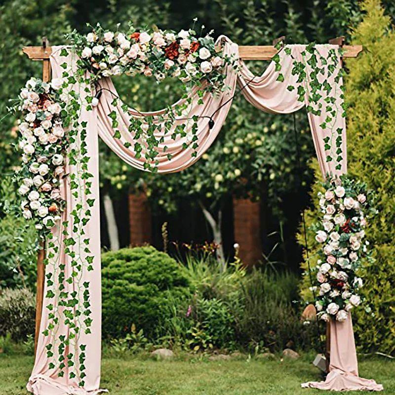 2/4/8/10M Artificial Ivy Leaves Garland Hanging Vines Fake P