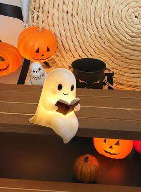 Cute Ghost Reading Lamp Halloween 3D LED Night Light Spooky