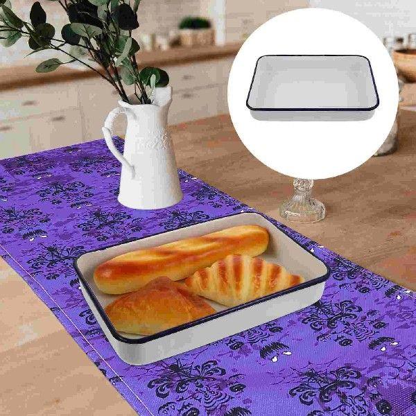 Enamel Baking Pan Dishes Enameled Roasting Plates Oven