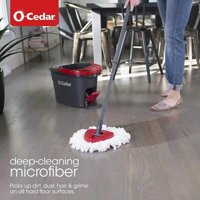 O-Cedar Easywring Microfiber Spin Mop & Bucket Floor Cleanin