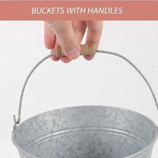Small Bucket Buckets Metal Planter Stainless Vases Steel