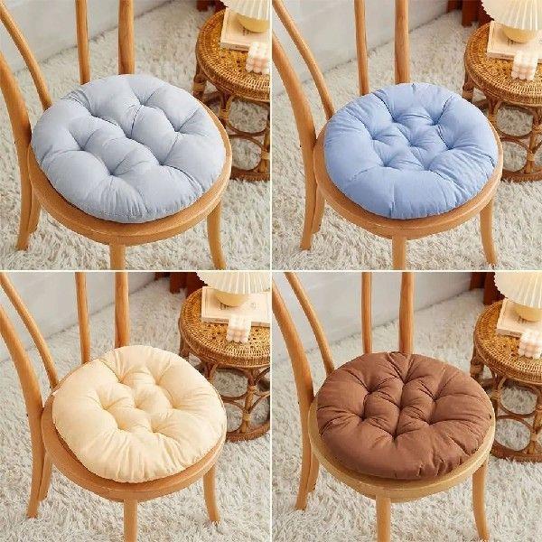 Fashion Nap Pillow Round Pad Solid Color Non-slip Seat