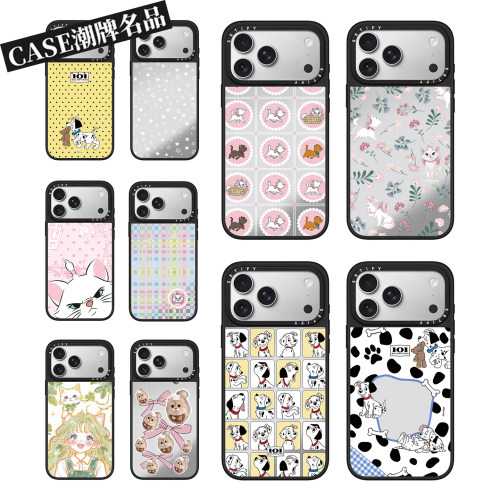 CA玛丽猫斑点狗12适用iPhone17Promax苹果16Pro手机壳13镜面14防摔套15个性16Promax可爱17Pro女款Plus磁吸11