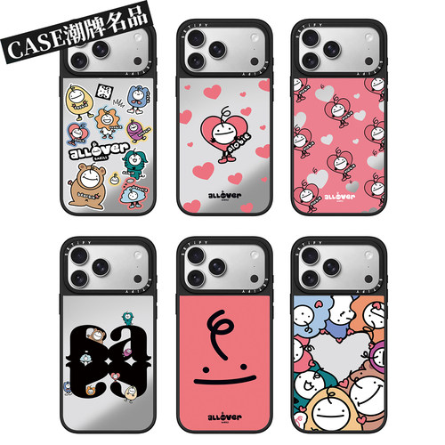 CA爱心蛋蛋人适用iPhone17Promax苹果16Pro手机壳13镜面14防摔套15个性16Promax可爱17Pro明星同款Plus磁吸12