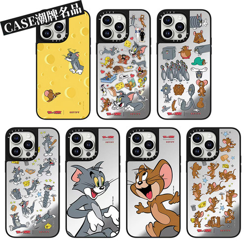 猫和老鼠适用iPhone17Pro苹果16Promax手机壳13镜面14高级感15防摔套16Pro卡通17Promax情侣Plus可磁吸Air/12