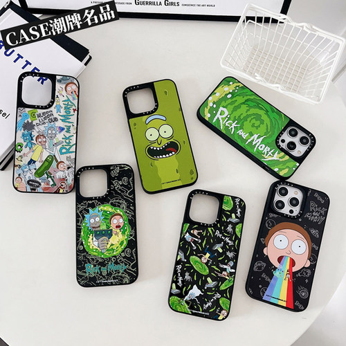 CA瑞克莫蒂适用iPhone17Promax苹果16Pro手机壳13潮牌14防摔套15个性16Promax镜面17Pro动漫Plus磁吸12轻奢11