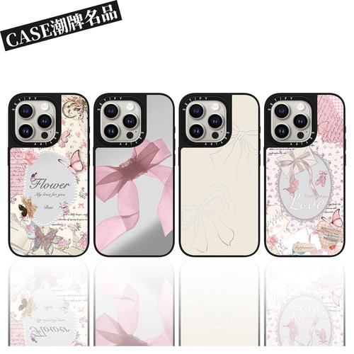 CA蝴蝶结物语适用iPhone17Pro苹果16Promax手机壳13镜面14潮牌15防摔16Pro甜美17Promax少女Plus磁吸12轻奢11
