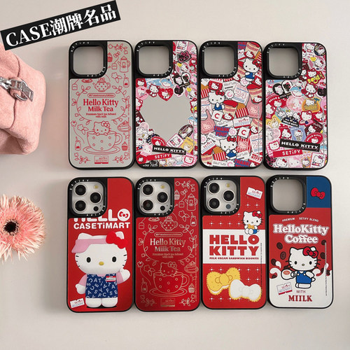 CA凯蒂猫适用iPhone17Promax苹果16Pro手机壳13镜面14防摔套15女款16Promax卡通17Pro可爱Plus可磁吸12轻奢11