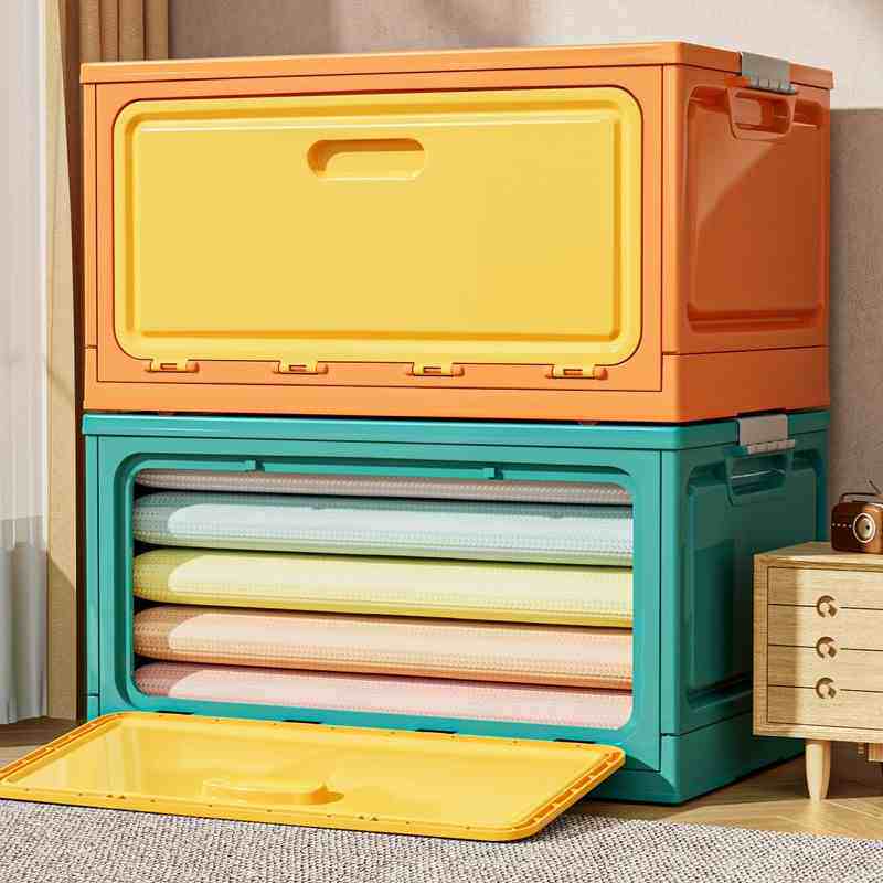 新爆料可折叠收纳箱大号放衣服的衣柜内置塑料储衣箱长型胶箱可