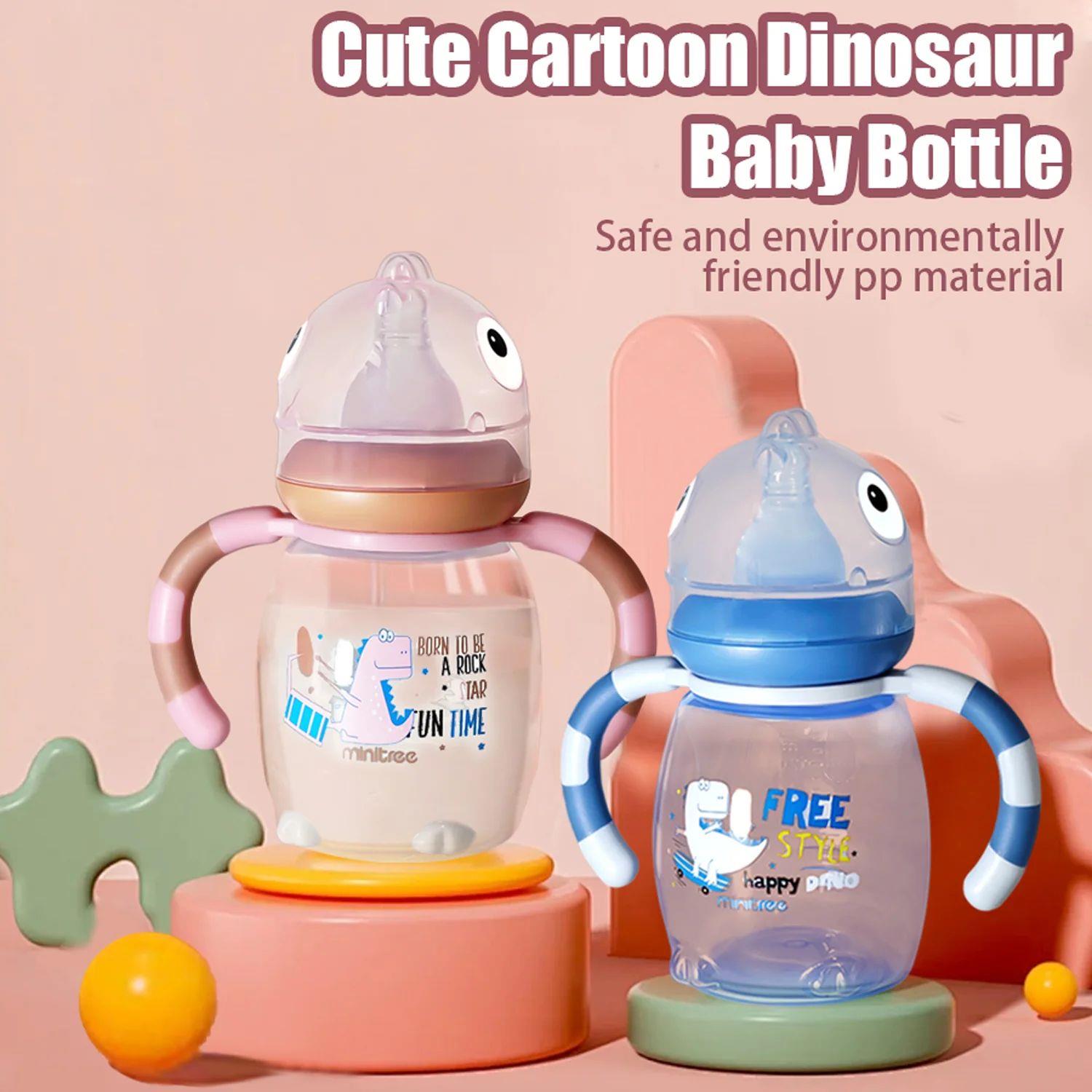 150ml/270ml baby cartoon bottle, 0-3 years old newborn feedi