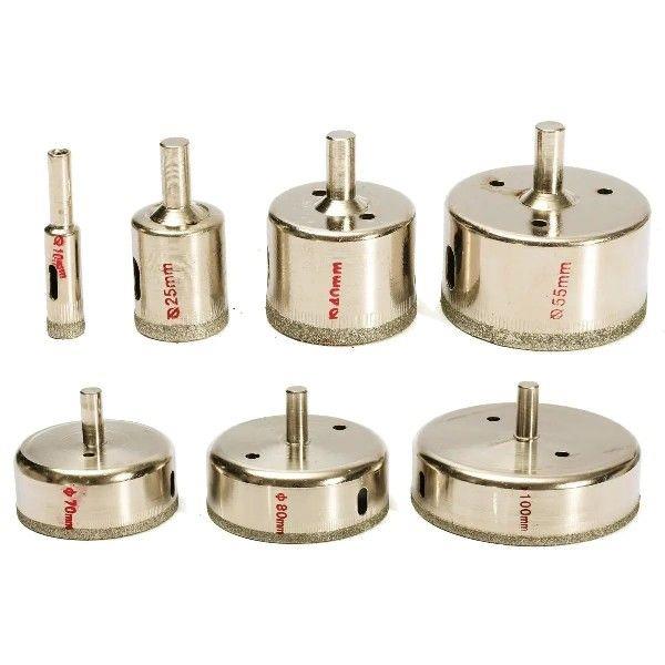 7PCS/set 10/25/40/55/70/85/100mm Large Diamond Hole Saw