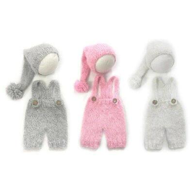Baby Photo Clothing Mohair Pants Long Tail Hat Costume Set