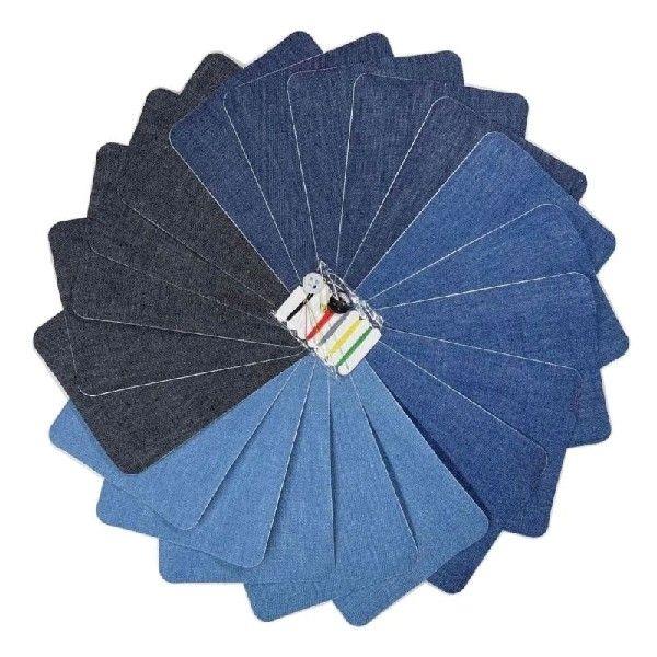 20/24x Jeans Iron-On Patches Self-Adhesive Repair Patches