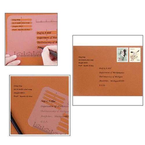 4 Pcs Envelope Writing Tool Set Stencil Template Addressing