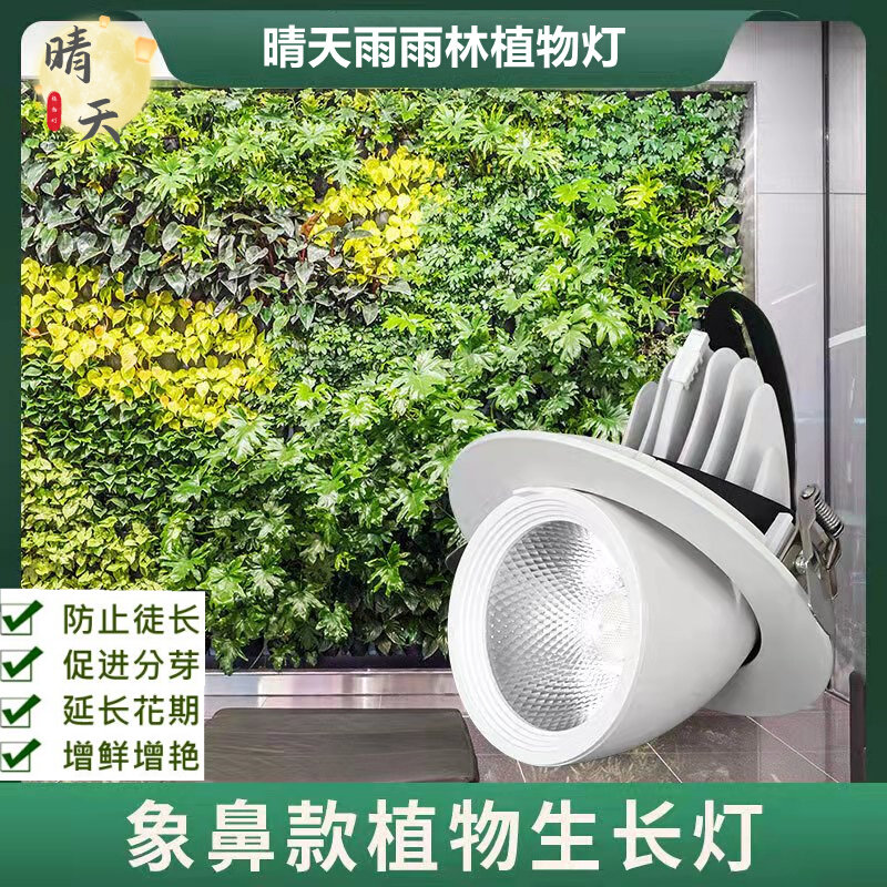 植物射灯雨林缸生长灯花卉室内造景全光谱仿太阳轨道植物墙补光灯