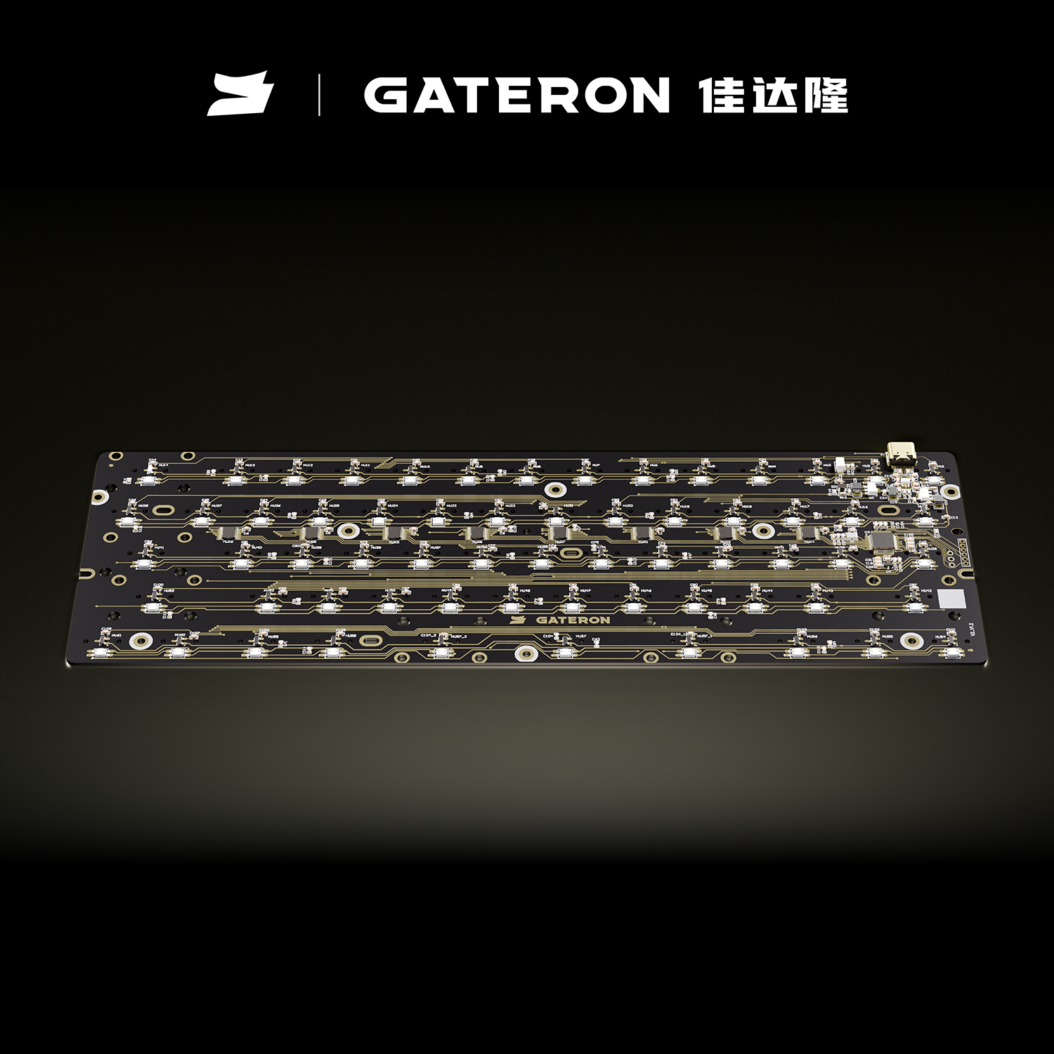 GATERON佳达隆gt60pro＋磁轴pcb板 沉金工艺磁轴键盘定制组件