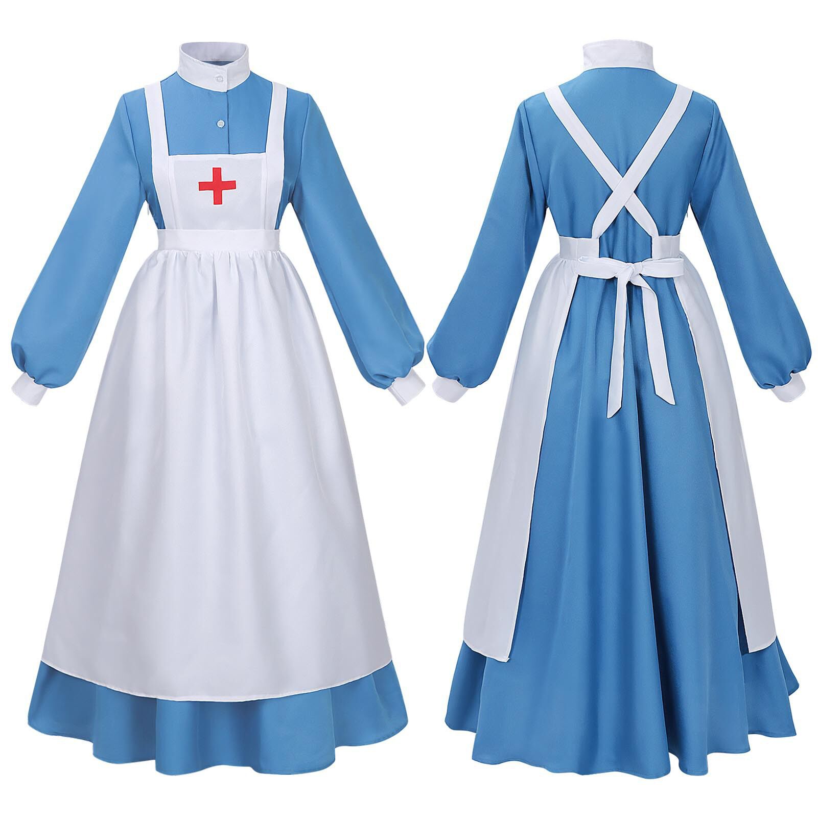 欧美万圣节妇女大战护士服装历史内战护士制服连衣裙COS角色表演