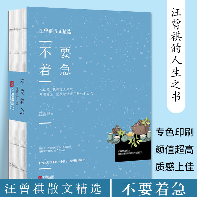 正版 不要着急 汪曾祺 汪曾祺经典短篇散文作品全集 人间草木 小学生