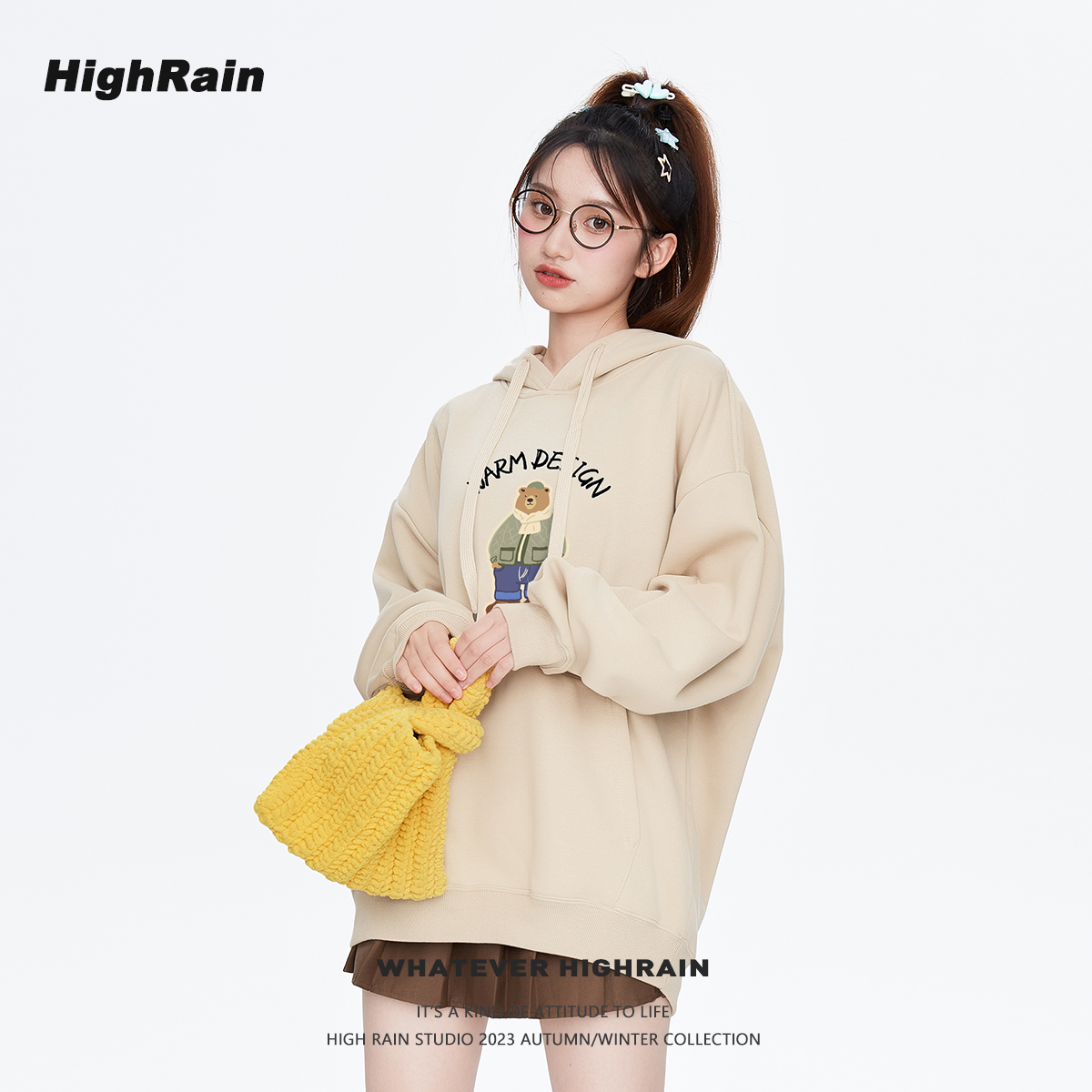 很润工作室宽松情侣卫衣