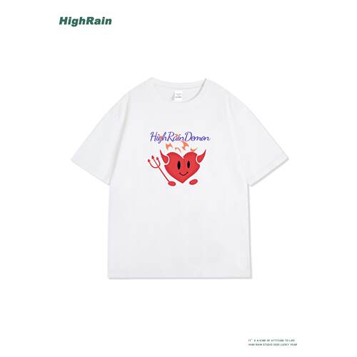 HighRain白色短袖T恤2026新款ins