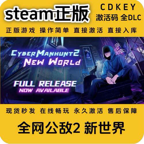 全网公敌2新世界steam正版入库全DLC国区cdkey全球区激活码入库
