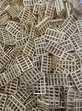 合金金属仿真迷你金算盘一响黄金万两实心聚宝盆工艺柜台装饰摆件