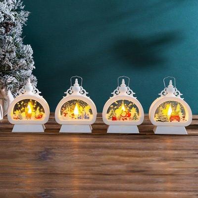 Kids Christmas Lantern Night Light Gift Table Decor Ornament
