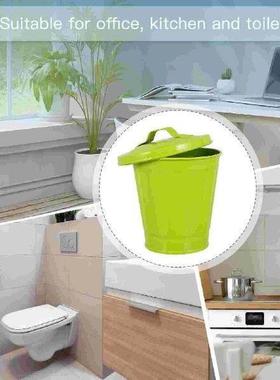 Garbage Can Waste Container with Lid Bin Flower Pot Trash