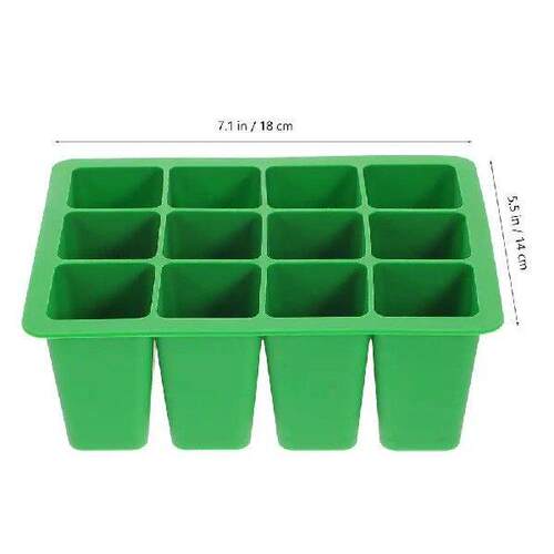 2Pcs Growing Tray for Plants Reusable Silicone Nursery Tray