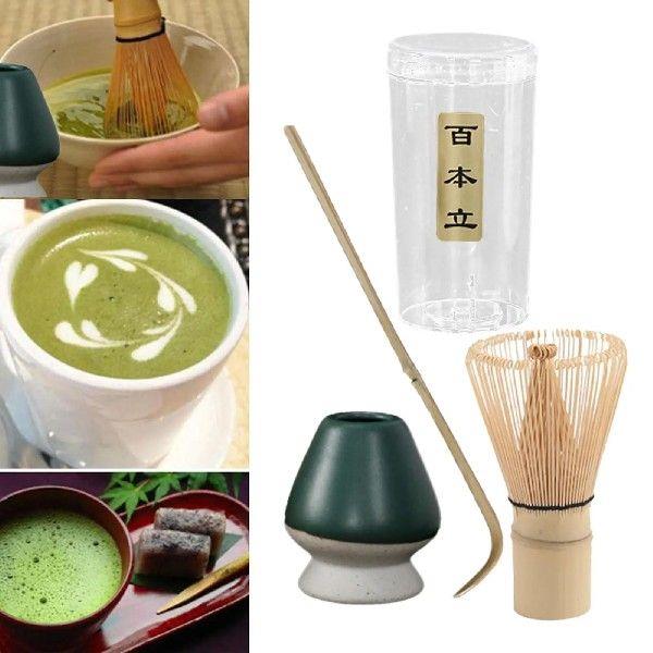 Traditional Japanese Matcha Ceremony Set Ceramic Whisk