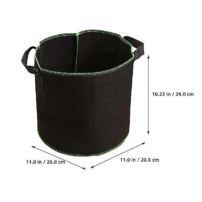 6 Pcs Non-woven Planting Bucket Bag Fabric Planters for
