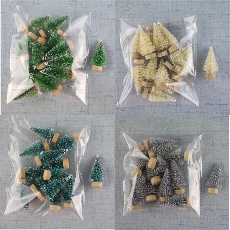 12棵迷你圣诞树圣诞老人雪圣诞节