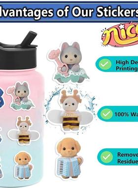 55PCS Cute Calico Critters Graffiti Stickers Children