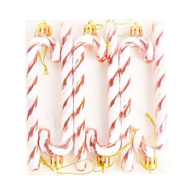 Christmas Glitter Candy Cane Ornament Plastic Hanging Decor