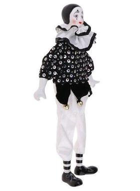 15inch Porcelain Teardrop Clown Doll Wearing Outfits,