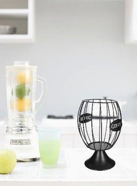 Coffee Capsule Storage Baskets Metal Holder Rack Home Iron