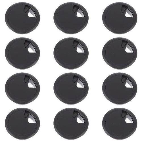 12 Pcs Cupboard Computer Desk Wire Hole Cover for Cable