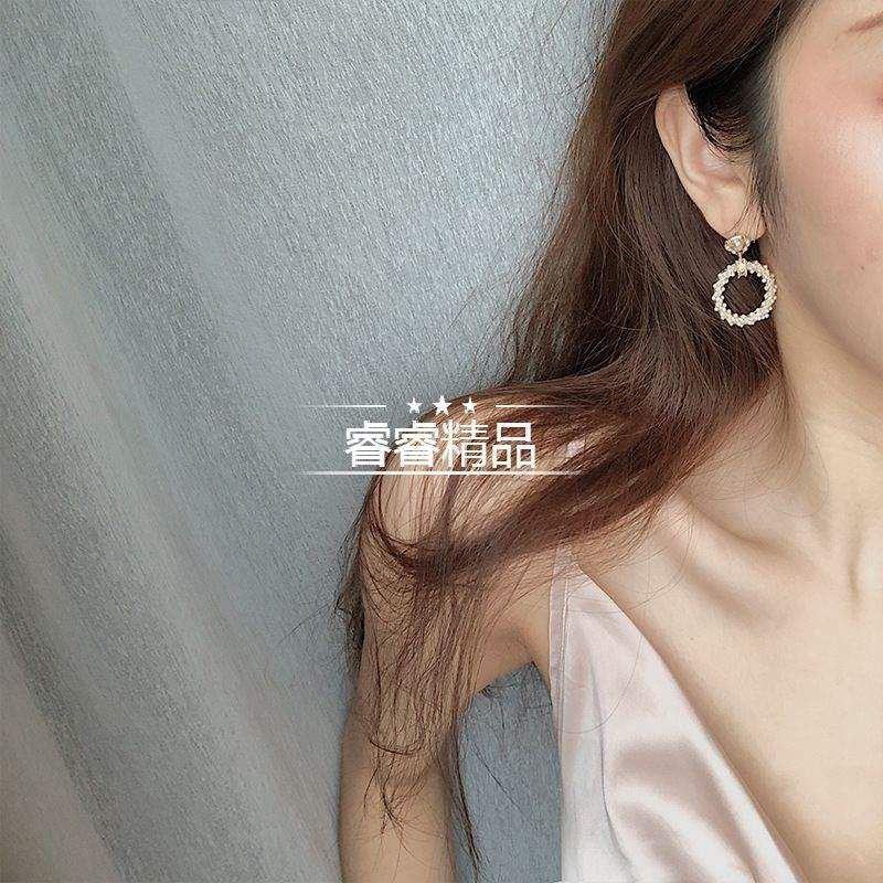 woman jewelry Exaggerated Stud earrings girl Pearl ear ring