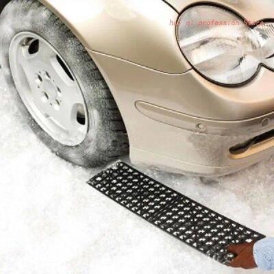 2pcs Car Snow Mud Off Plate Tire Traction Foldable Skid