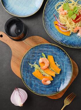 Kiln-Blue Ceramic Bowl Mediterranean Tableware