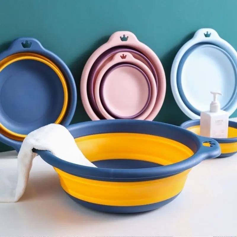 Portable Foldable Laundry Basin Plastic Travel Folding Wash