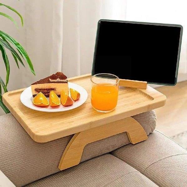 Practical Clip-On Sofa Arm Clip Tray Storage Table Home0