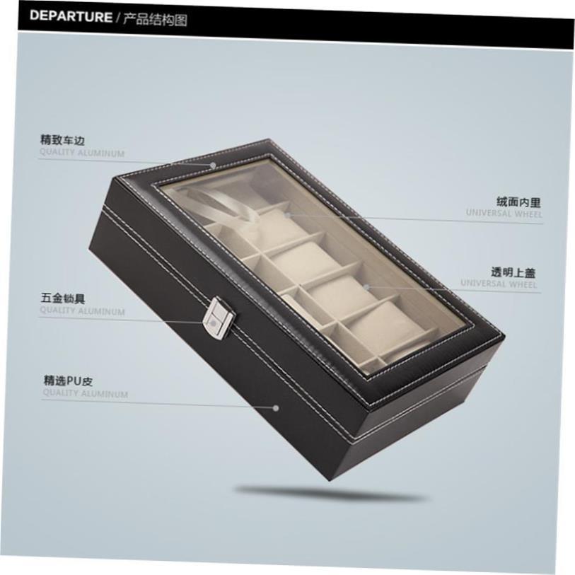 12 Watch Jewelry Display Storage Holder Case Grids Box Gift