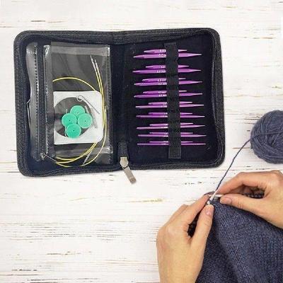 1 Set Circular Needle Removable Aluminium Circular Crochet