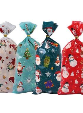 Christmas Gift Bags Plastic Christmas Candy Cookie Bag Santa