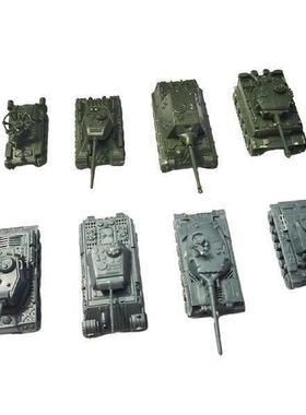 8Pcs 1/144 Tank Model Tank Truck 4D Model T34/85 Armored