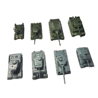 8Pcs 1/144 Tank Model Tank Truck 4D Model T34/85 Armored